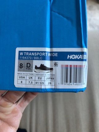 HOKA Transport Wide Vibram Black