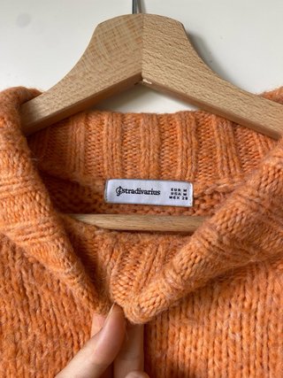 Jersey punto oversize naranja
