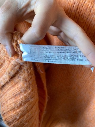 Jersey punto oversize naranja