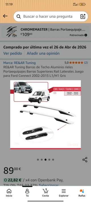 Barras furgoneta