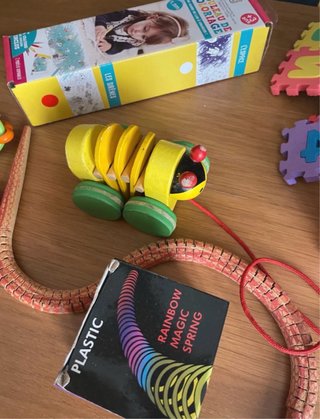 Lote Juguetes Varios: Serpiente, Coche Madera, Puz
