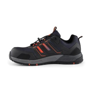 Zapatos de seguridad Scruffs negros y naranjas