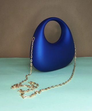 Bolso Mujer Resina Rígida Azul Eléctrico