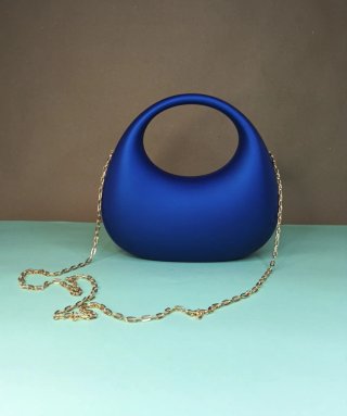 Bolso Mujer Resina Rígida Azul Eléctrico