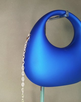 Bolso Mujer Resina Rígida Azul Eléctrico