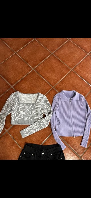Lote 2 Tops + Bermudas Vaquera Talla M