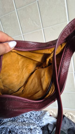 Borsa in pelle bordeaux
