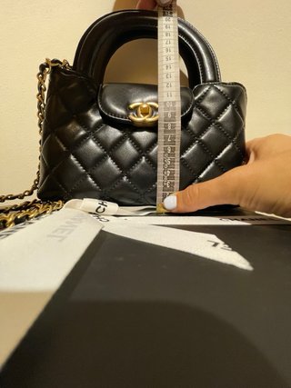Bolso Chanel Nano Negro Cadena Dorada