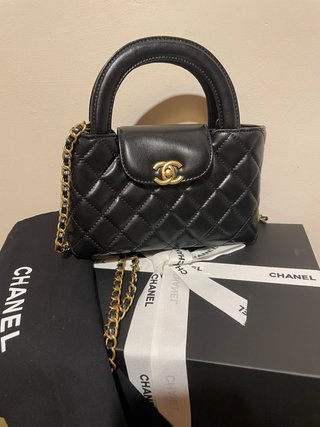 Bolso Chanel Nano Negro Cadena Dorada
