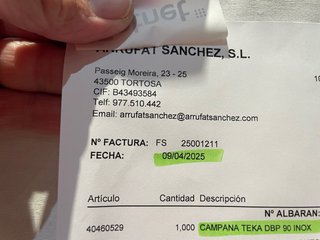 Campana TEKA extractora de humos