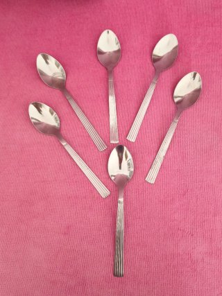 Conjunto de 6 colheres de sopa em inox