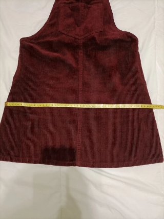 Vestido-peto pana granate