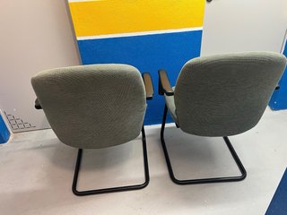 2 Sillones Confidente Oficina Tela Negra