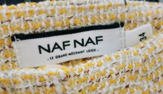 Falda Naf Naf Tweed Amarillo Talla XS
