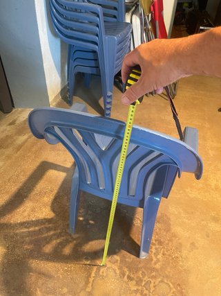 Sillas de plástico apilables (azul)