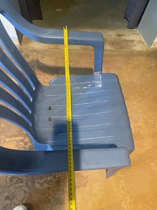 Sillas de plástico apilables (azul)