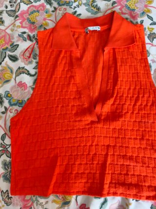 Top Zara Coral Talla L