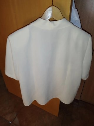 Camisa tipo blazer blanca