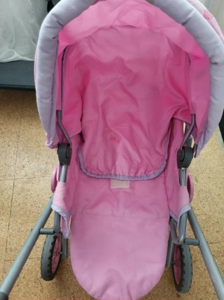 Cochecito Baby Born rosa con estampado