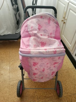 Cochecito Baby Born rosa con estampado