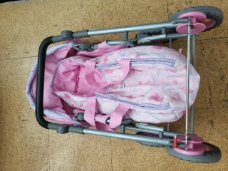 Cochecito Baby Born rosa con estampado