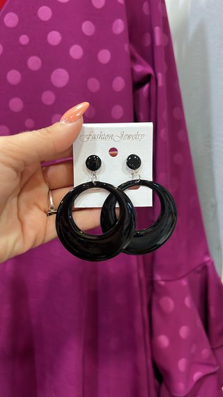 Pendientes Flamenca Aro Negro