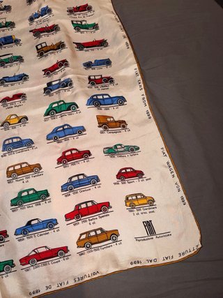 Foulard vintage Fiat auto d'epoca