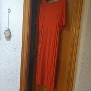 Vestido largo viscosa Massimo Dutti Talla Única