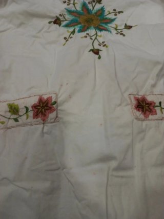 Camisa bordada floral XS