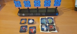 Lote:Diana electrónica+pistola Nerf Élite 2.0
