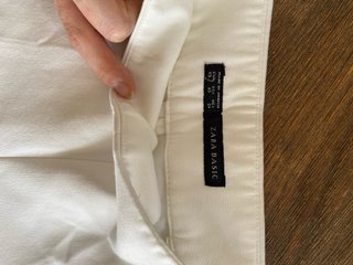 Pantalón sastre Zara blanco cremallera