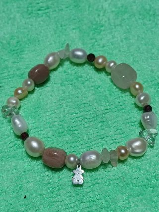 Pulsera Tous Plata Perlas y Piedras Rosas