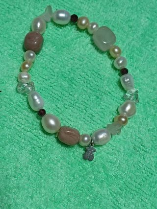 Pulsera Tous Plata Perlas y Piedras Rosas