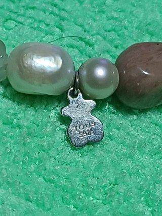 Pulsera Tous Plata Perlas y Piedras Rosas