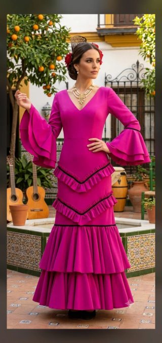 Traje de flamenca con volantes