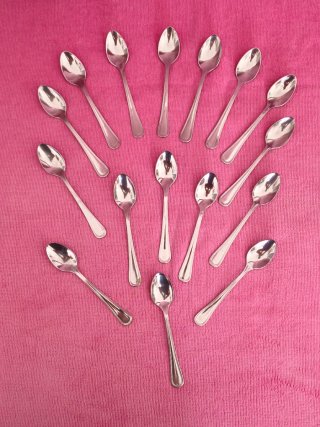 Conjunto de 16 Colheres de café de inox