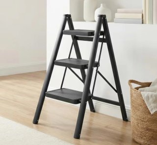 Escalera compacta plegable de 3 peldaños