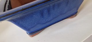 Maceta Bonsái Cerámica Azul Rectangular