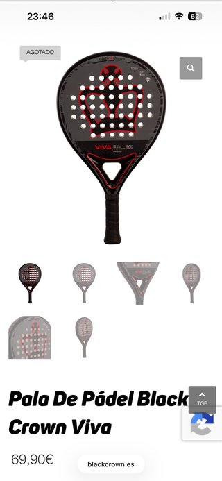 Pala de pádel Black Crown Viva