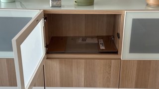 Mueble IKEA BESTÅ 180cm Roble y Cristal
