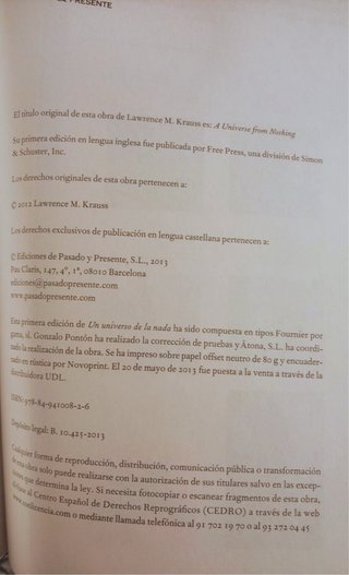 Un universo de la nada