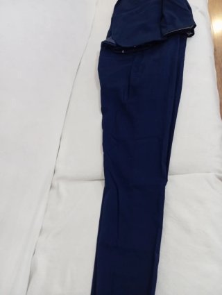 Traje moderno azul hombre pantalón estrecho juveni