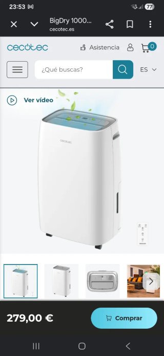 Deshumidificador Cecotec BigDry 1000