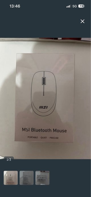 Ratón Bluetooth MSI Negro