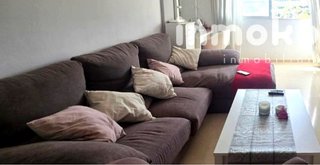 Sofá chaiselongue tela marrón