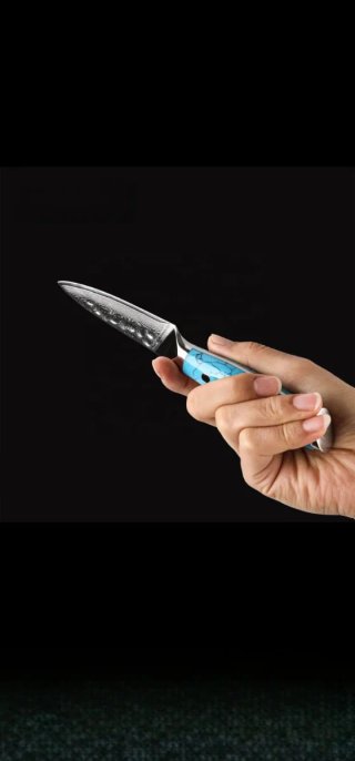 Cuchillo pelador Damasco Azul