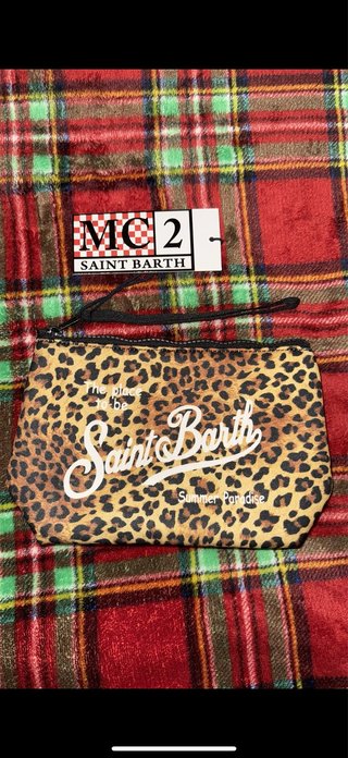Pochette Saint Barth stampa leopardata