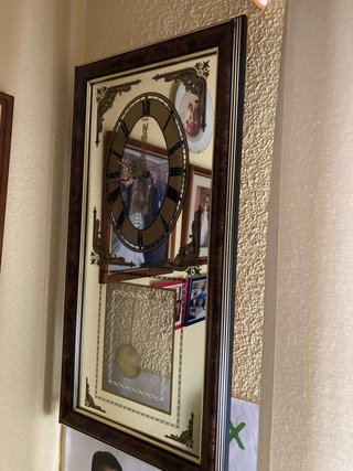 Espejo Marco Madera Reloj Decorativo