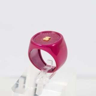 Anillo Tous Plata 925 Fucsia Oursin