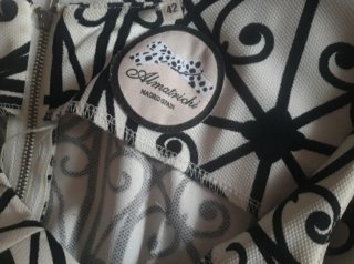 Vestido Almatrichi Talla L Negro/Blanco